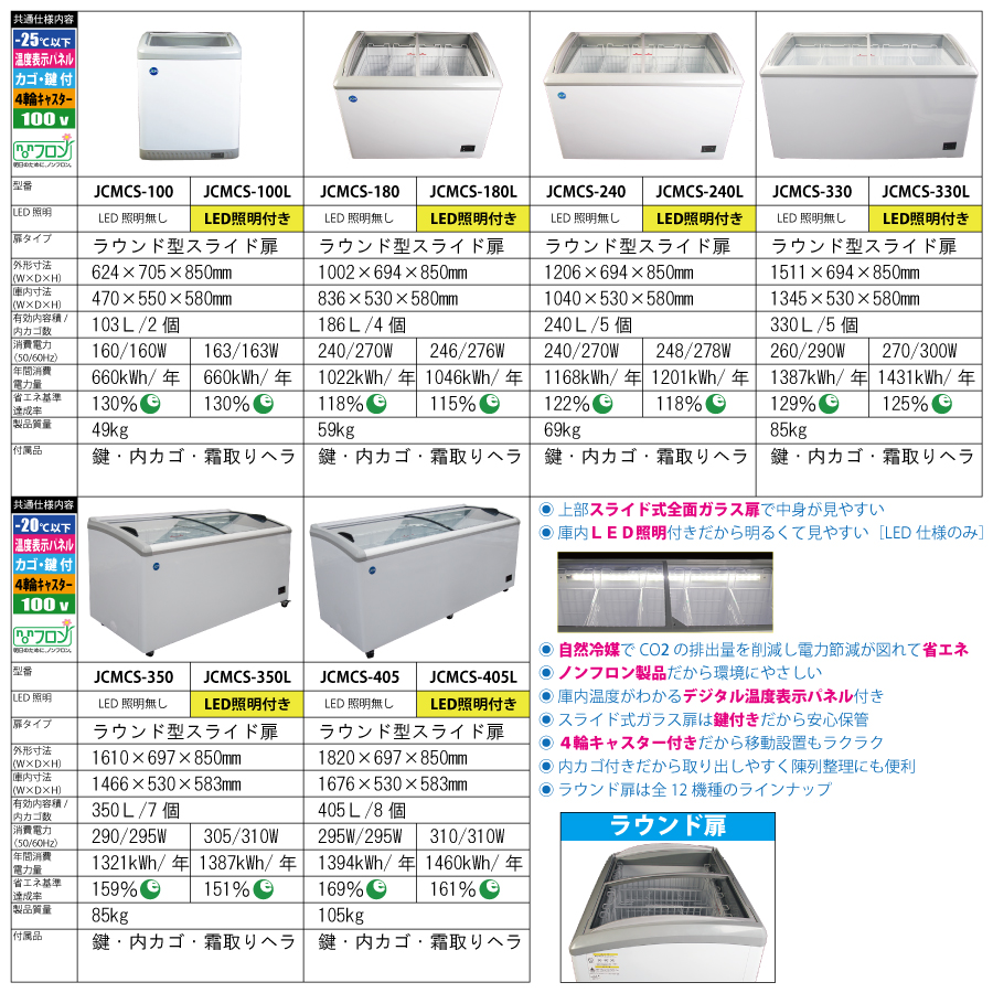 ダークブラウン 茶色 超美品！JCM ジェーシーエム JCMCS-330 冷凍ショーケース 冷凍庫